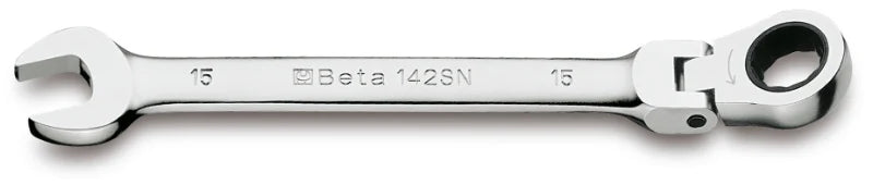 Swivel End Ratcheting Combination Spanner Wrench 15mm - Beta Tools 142SN 15