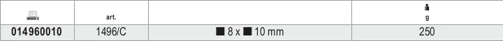 Oil Plug Wrench 8mm x 10mm - Beta Tools 1496/C