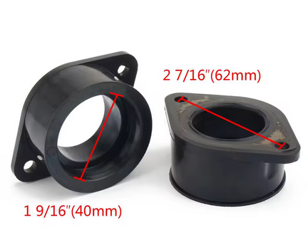 CARBURETTOR INTAKE MANIFOLD JOINT BOOT SET 80-83 KAWASAKI KZ440 74-78 KAWASAKI KZ400 16065-1027