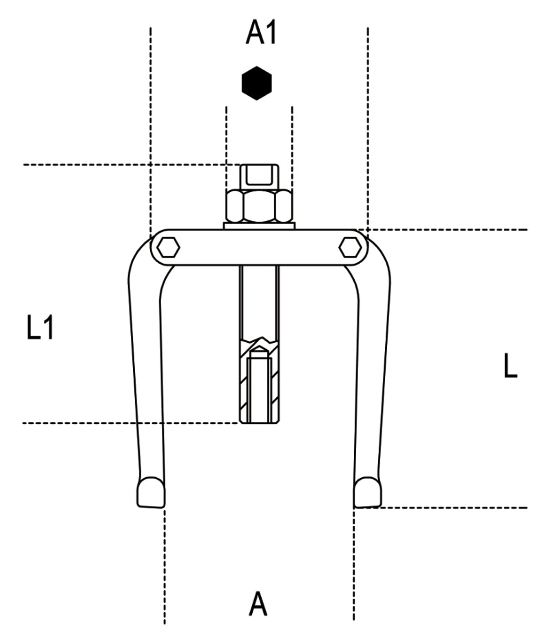 Two-Leg Pullers for Extractors 35mm - 75mm - Beta Tools 1542/1