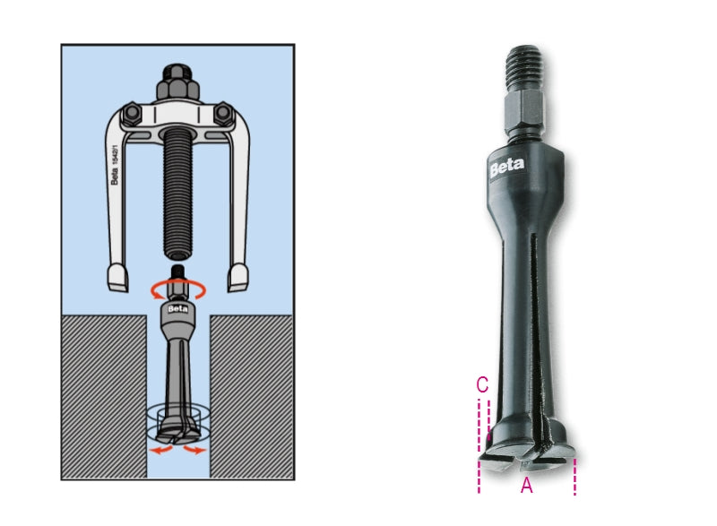 Internal Extractors 5mm - 7mm - Beta Tools 1544/0