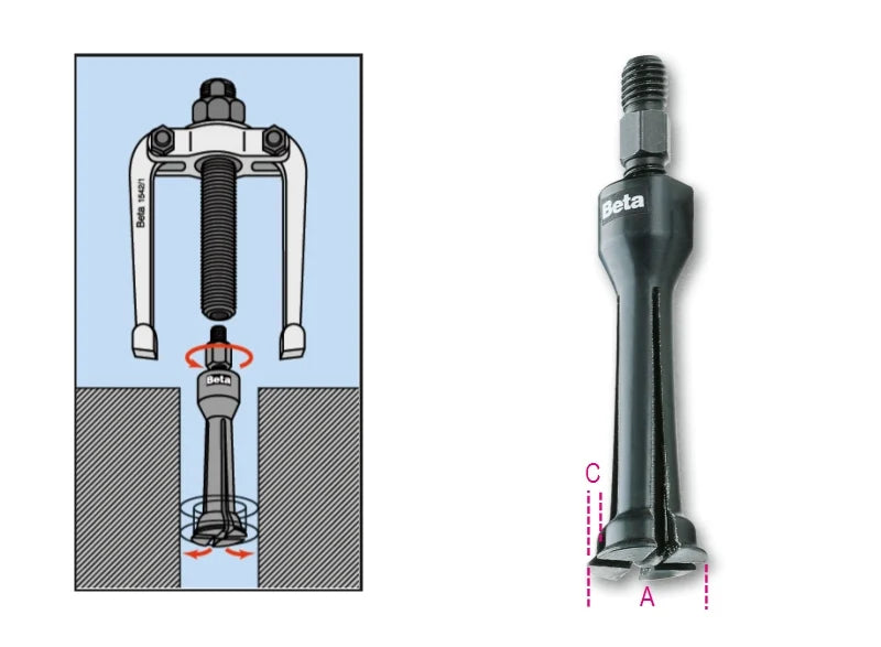 Internal Extractors 9mm - 12mm - Beta Tools 1544/1