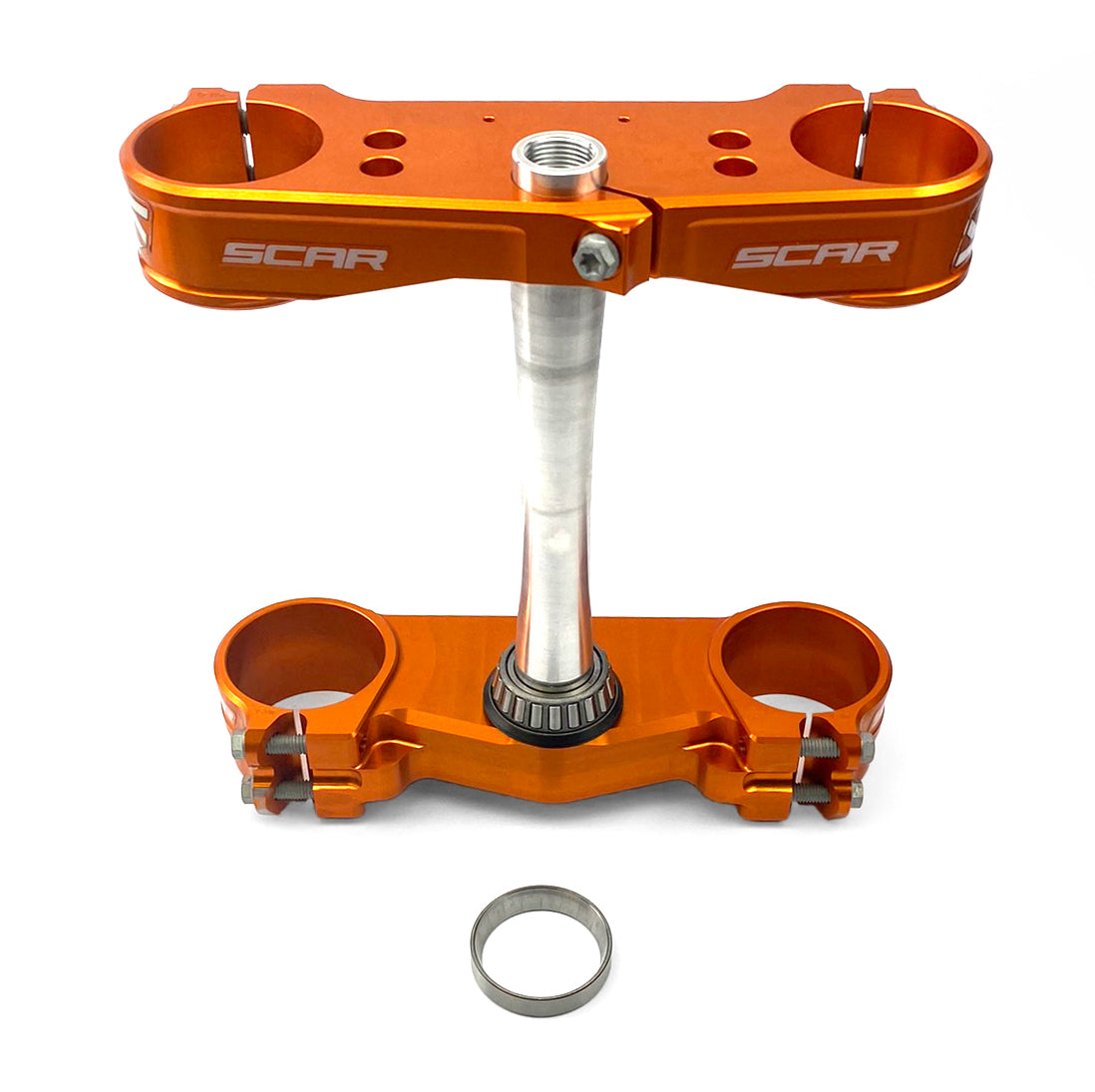 TRIPLE CLAMPS ORANGE 23-26 KTM HUSQVARNA TC FC TX FX EXC SX XC OFFSET 22mm SCAR S5418OR