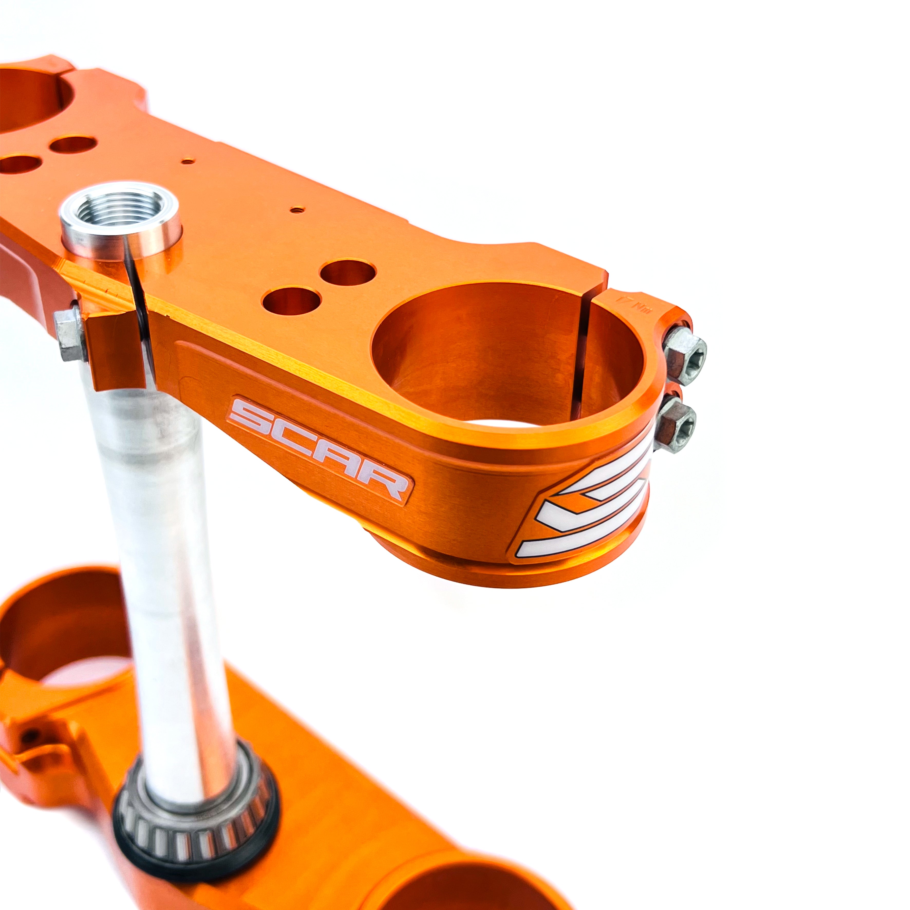 TRIPLE CLAMPS ORANGE 23-26 KTM HUSQVARNA TC FC TX FX EXC SX XC OFFSET 22mm SCAR S5418OR
