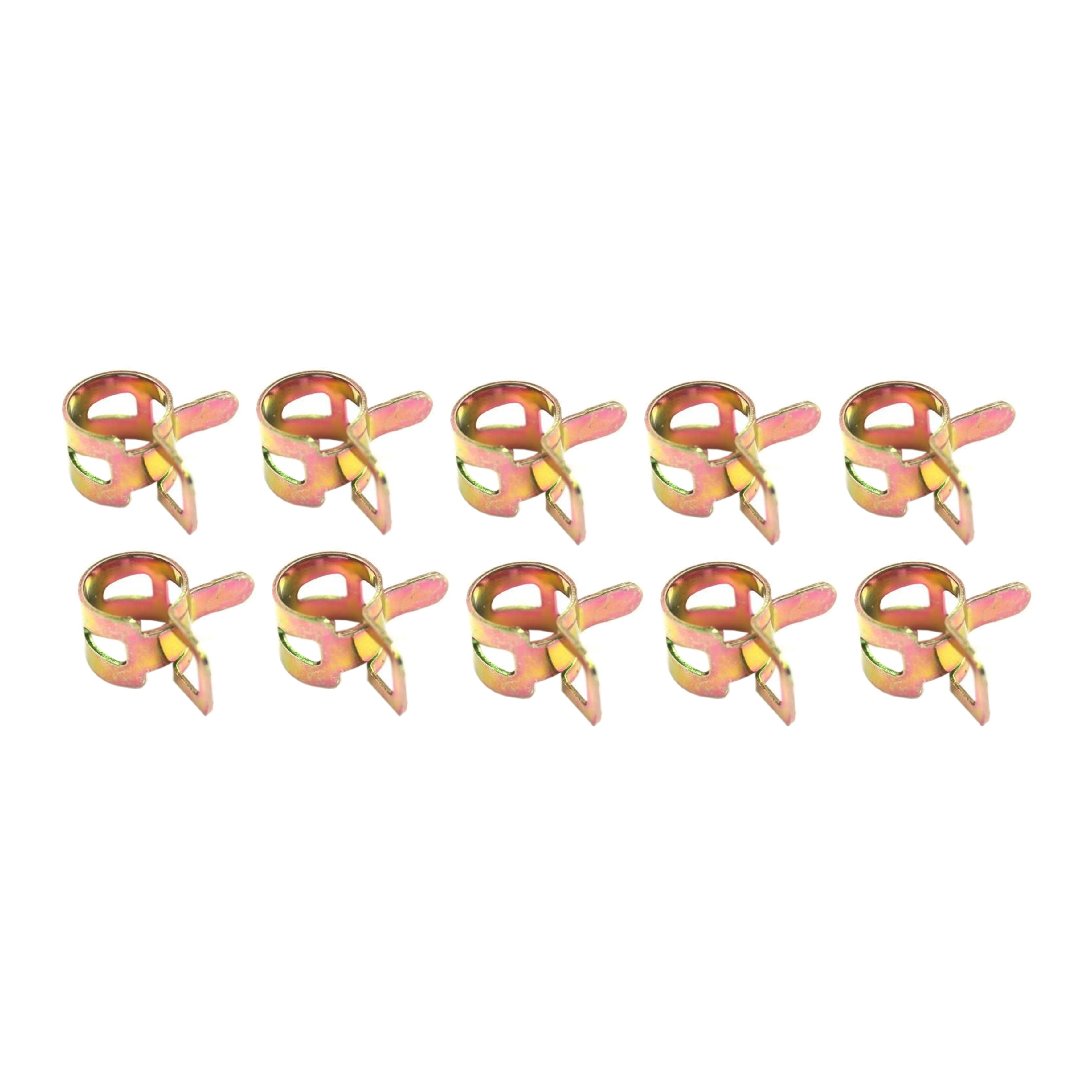 11-14mm STEEL SPRING HOSE CLIPS CLAMPS - PACK OF 10 - SM-07049