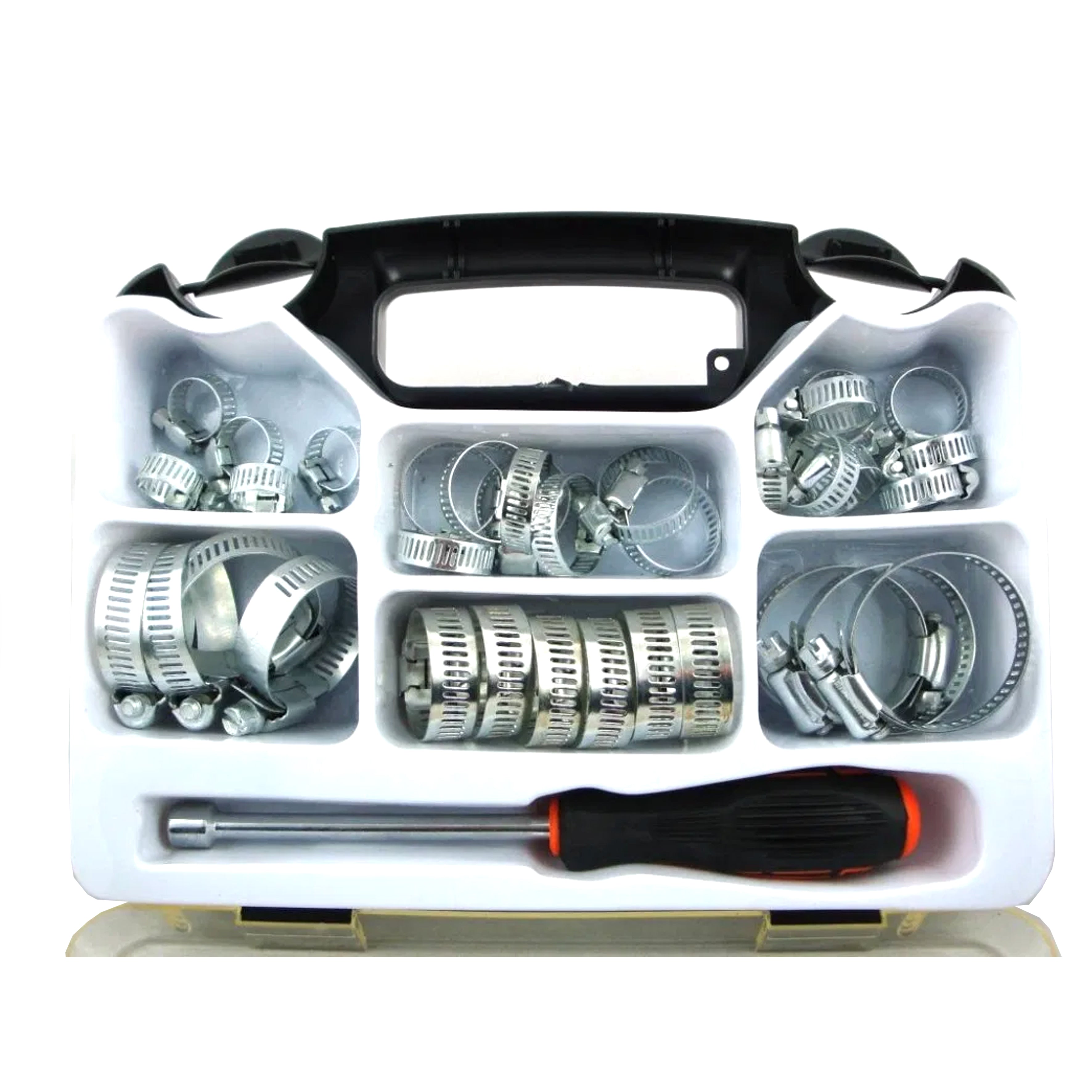 HOSE CLAMP SET 35pc STAINLESS STEEL 8-44mm - TOOLZONE KDPHW039