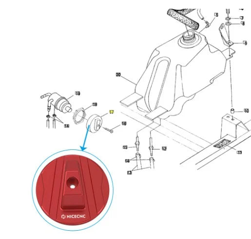 Fuel Shutoff Valve Knob Polaris Sportsman 400 500 600 700 2003 5432559