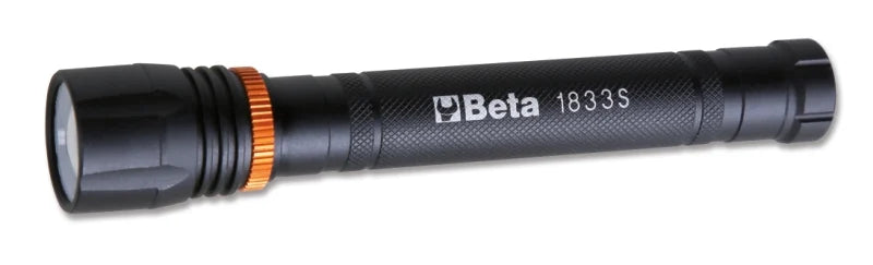 High-Brightness LED Torch Anodized Aluminum 500 Lumens 150mm - Beta Tools 1833 S