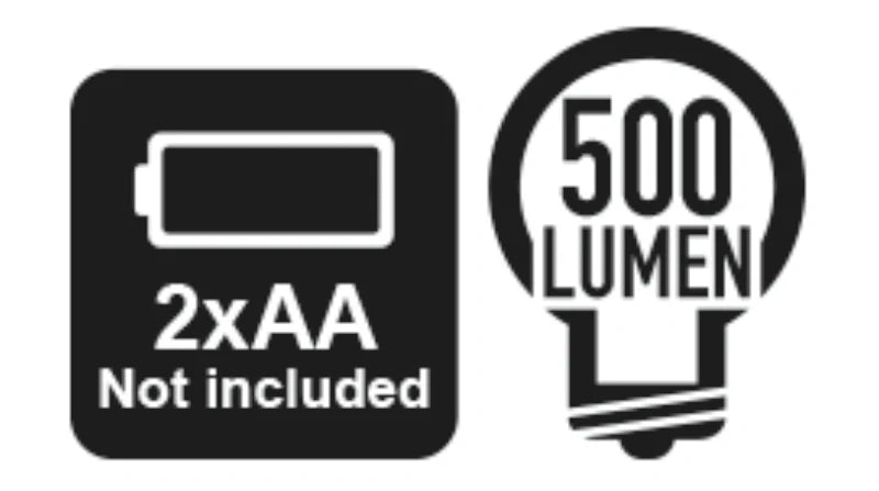 High-Brightness LED Torch Anodized Aluminum 500 Lumens 150mm - Beta Tools 1833 S