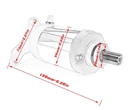 STARTER MOTOR YAMAHA TW 125 200 XT225 TRAILWAY 1C6-H1800-00 4JG-81890-00 3AW-81800-01