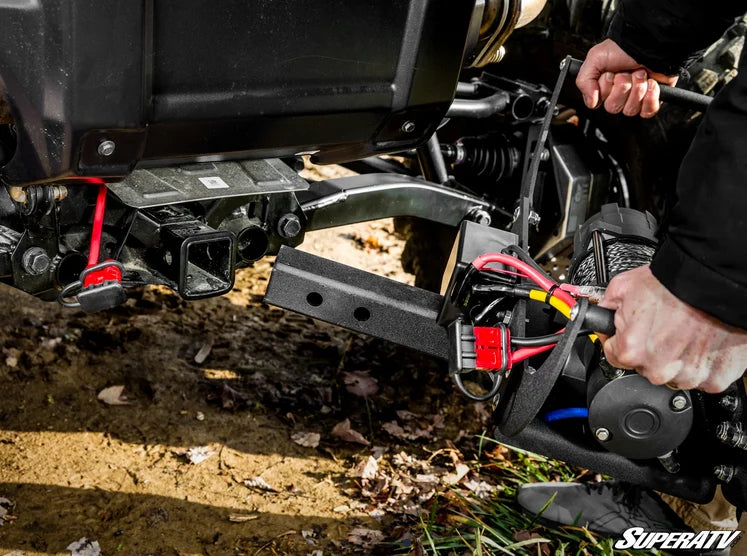 RECEIVER HITCH WINCH QUICK CONNECT KIT 12V WINCH 3 TON 3,000KG, ATV/UTV, SYNTHETIC ROPE, 4 BOLT, SUPERATV WN-6000