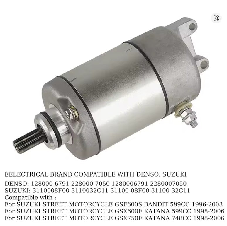 STARTER MOTOR SUZUKI GSF400 GSF600 GSX600 GSX750 31100-08F00 31100-10D00 31100-32C11