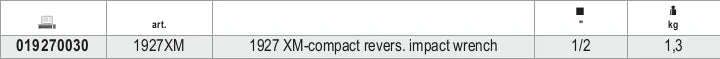 Compact Reversible Impact Wrench 1/2 - Beta Tools 1927XM