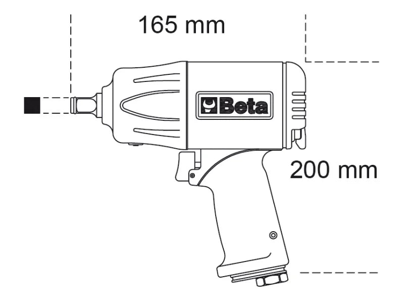 Compact Reversible Impact Wrench 3/4 1600 Nm - Beta Tools 1928XM