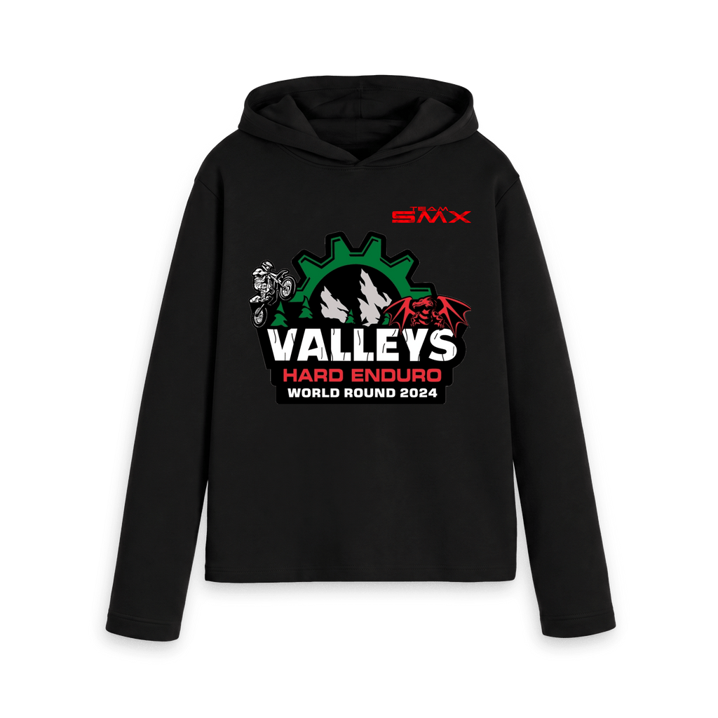 Black Printed Hoody Front