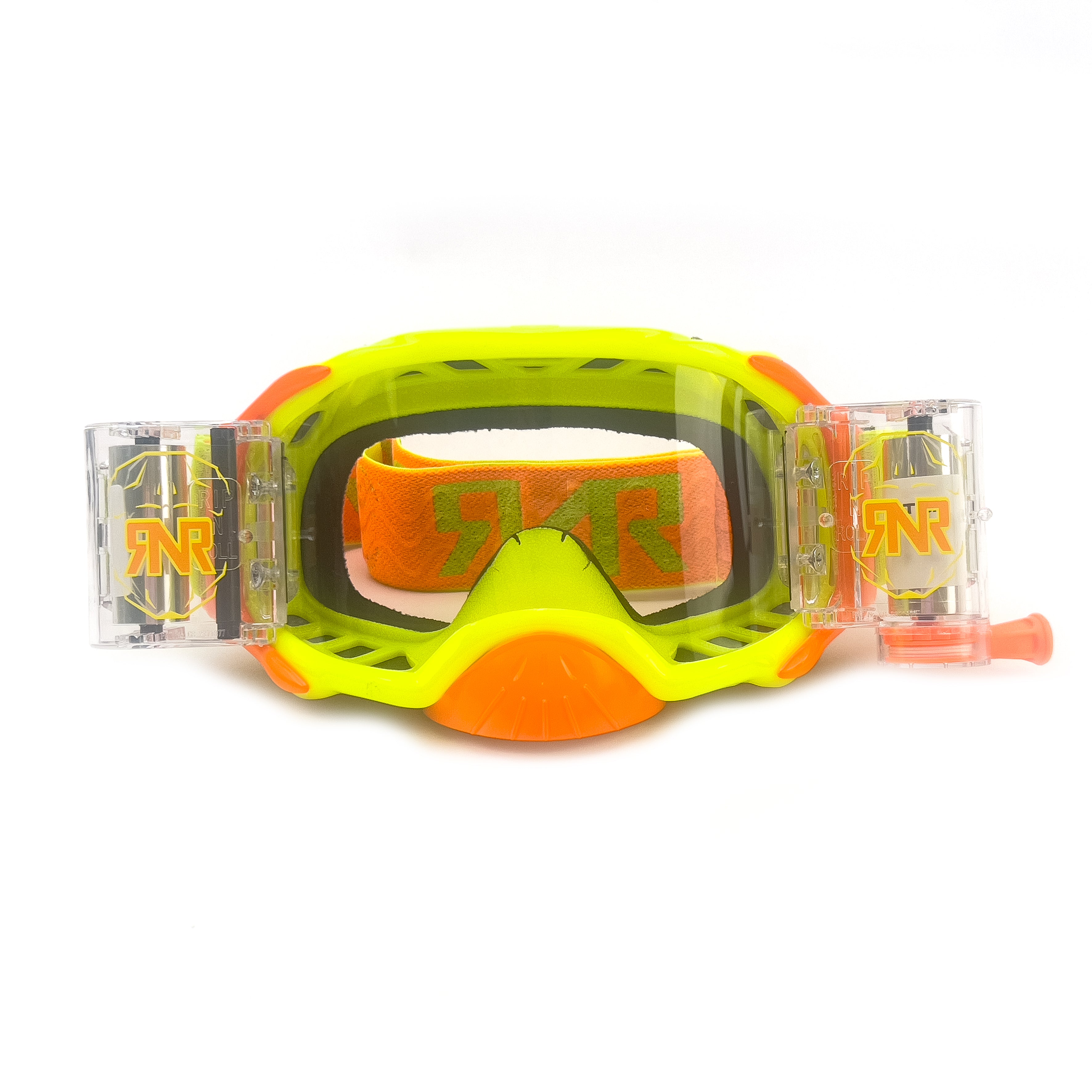 RNR PLATINUM WVS 48mm, YELLOW FLO GOGGLE, ROLL OFF, GAA68, WIDE VISION SYSTEM