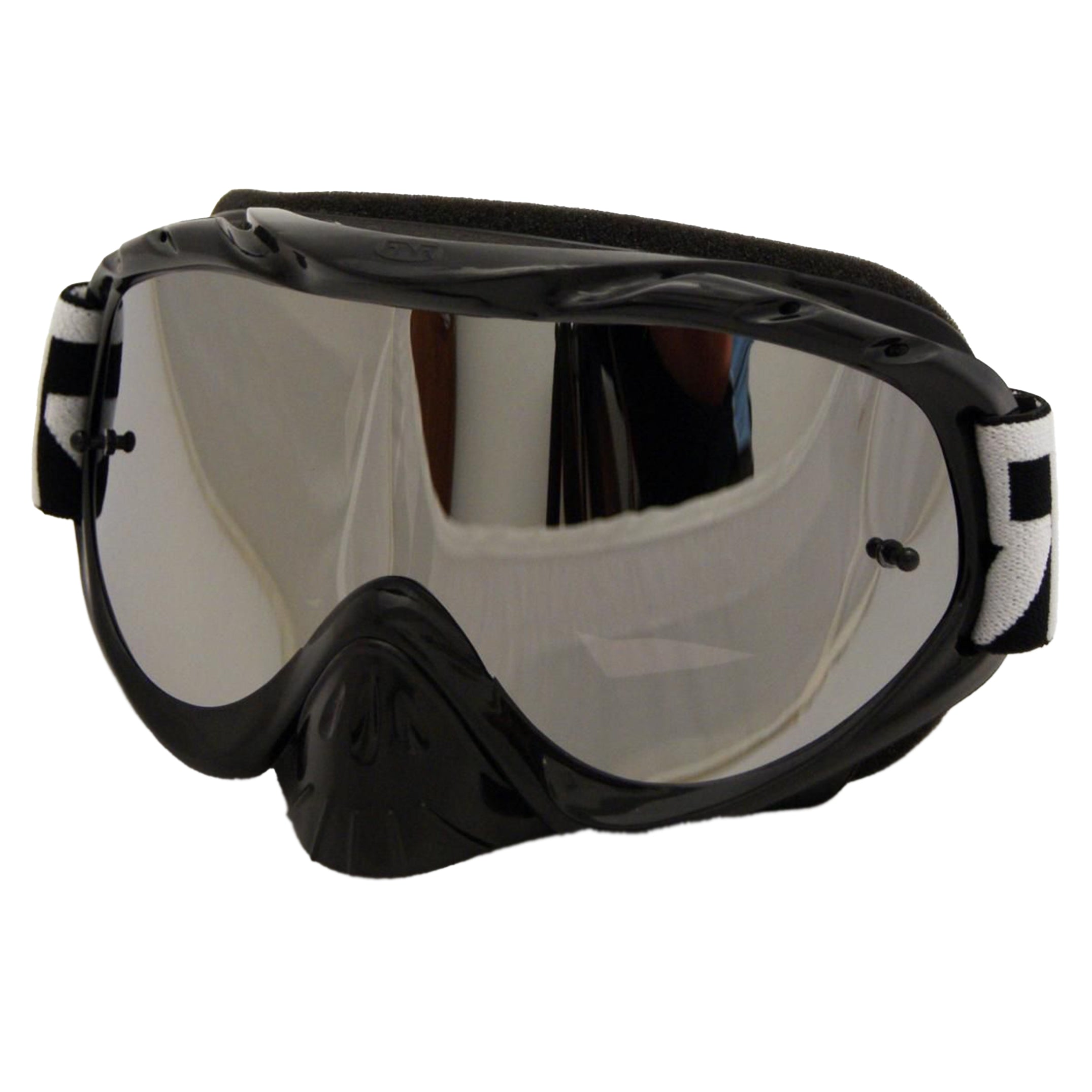 RNR HYBRID BLACK MIRRORED LENS, BLACK GOGGLE, GH23M, MIRRORED LENS