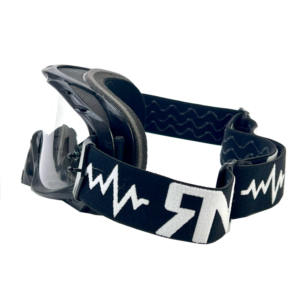 RNR HYBRID BLACK TEAR OFF, BLACK GOGGLE, GH23TO, TEAR OFF