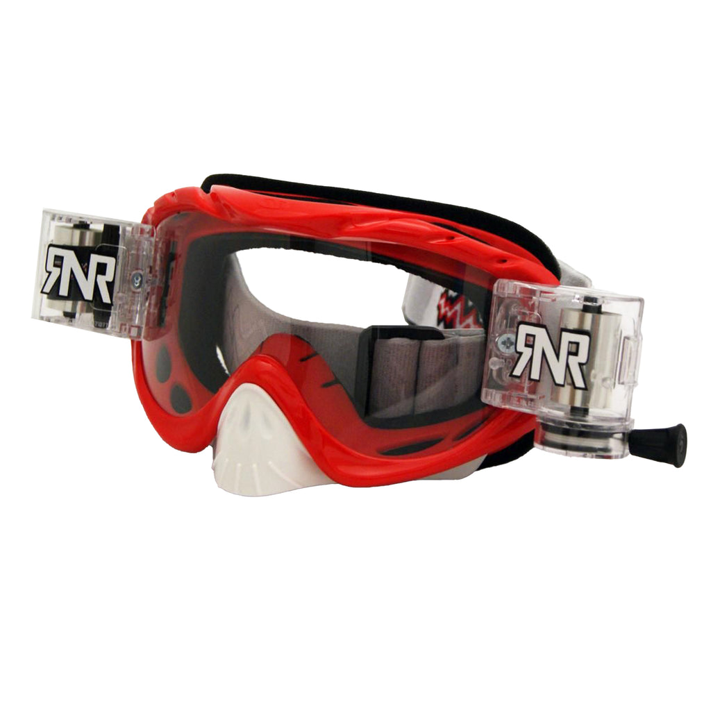 RNR HYBRID RED FULLY LOADED ROLL OFF, RED GOGGLE, GH45, ROLL & TEAR OFF
