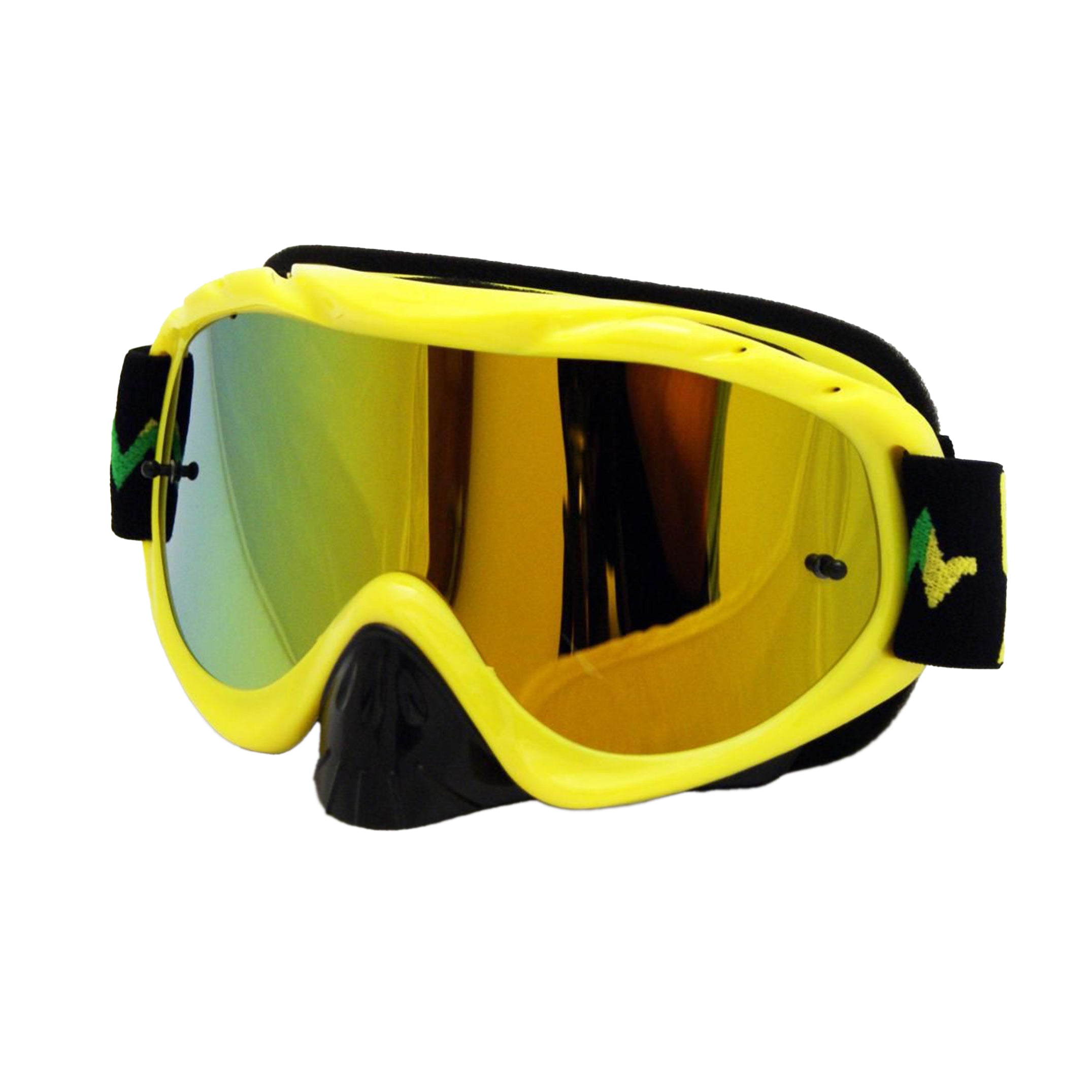 RNR HYBRID YELLOW MIRRORED LENS, YELLOW GOGGLE, GH48M, MIRRORED LENS