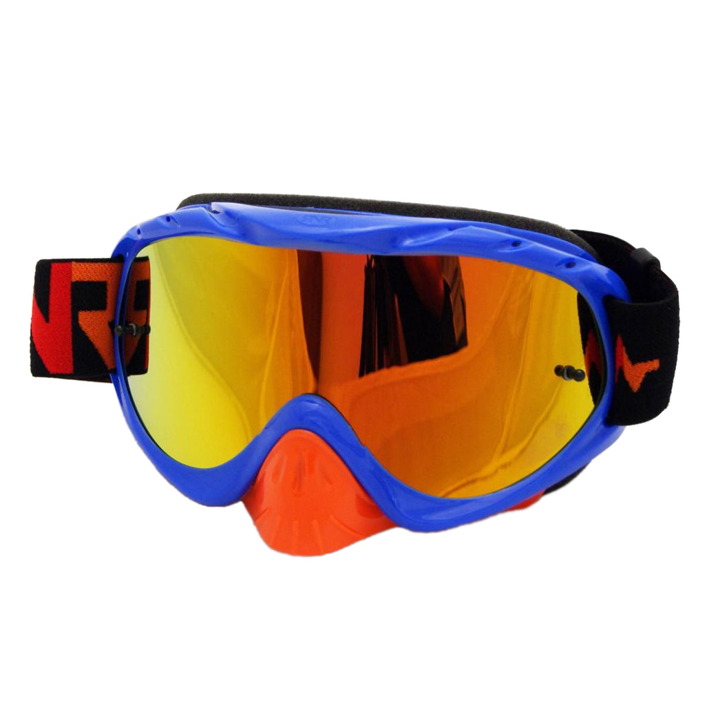 RNR HYBRID BLUE/ORANGE MIRRORED LENS, BLUE/ORANGE KTM GOGGLE, GH446M, MIRRORED LENS