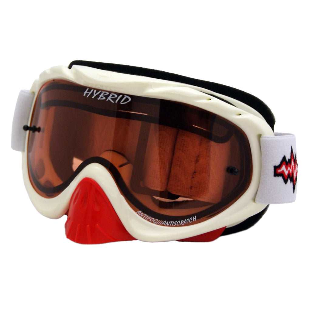 RNR HYBRID WHITE/RED VENTED LENS, WHITE/RED LIMITED EDITION GOGGLE, GH225DV, VENTED LENS