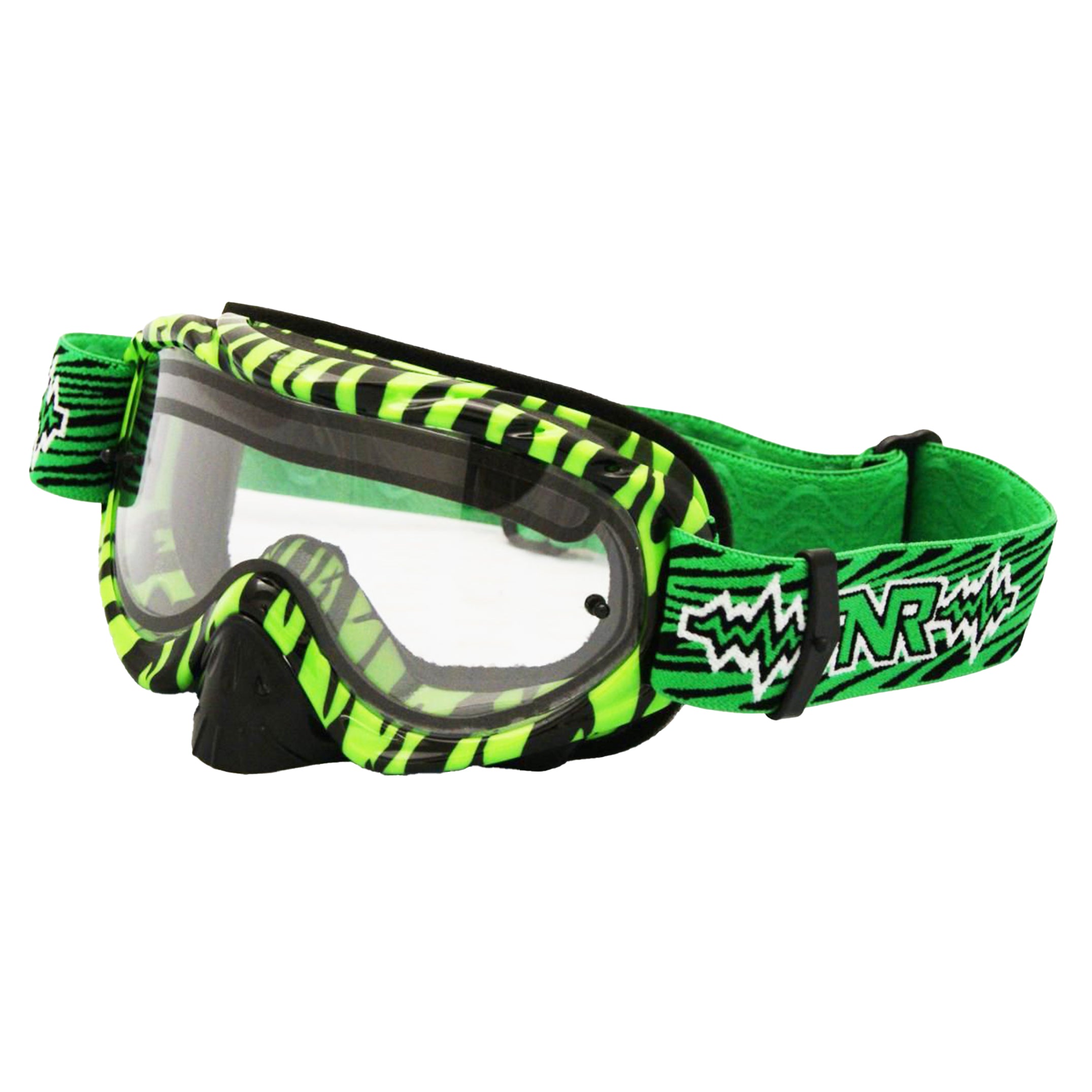 RNR HYBRID WILD GN/BK VENTED LENS, WILD GREEN & BLACK GOGGLE, GH367DV, VENTED LENS