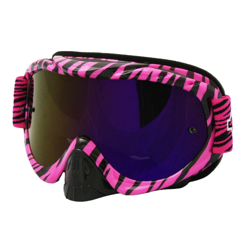 RNR HYBRID WILD PK/BK MIRRORED LENS, WILD PINK & BLACK GOGGLE, GH369M, MIRRORED LENS