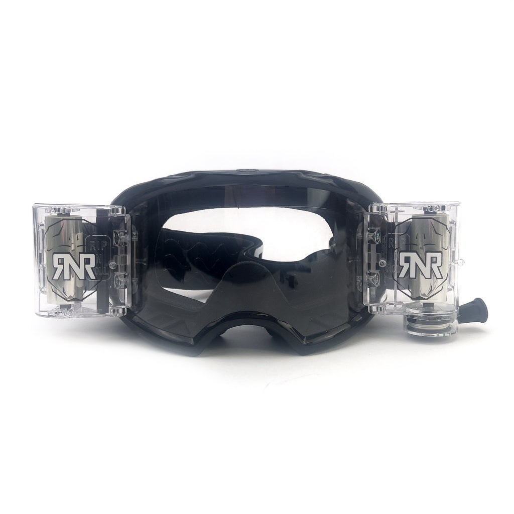 RNR COLOSSUS BLACK WVS 48mm, BLACK GOGGLE, WIDE VISION SYSTEM, GXC23, ROLL & TEAR OFF
