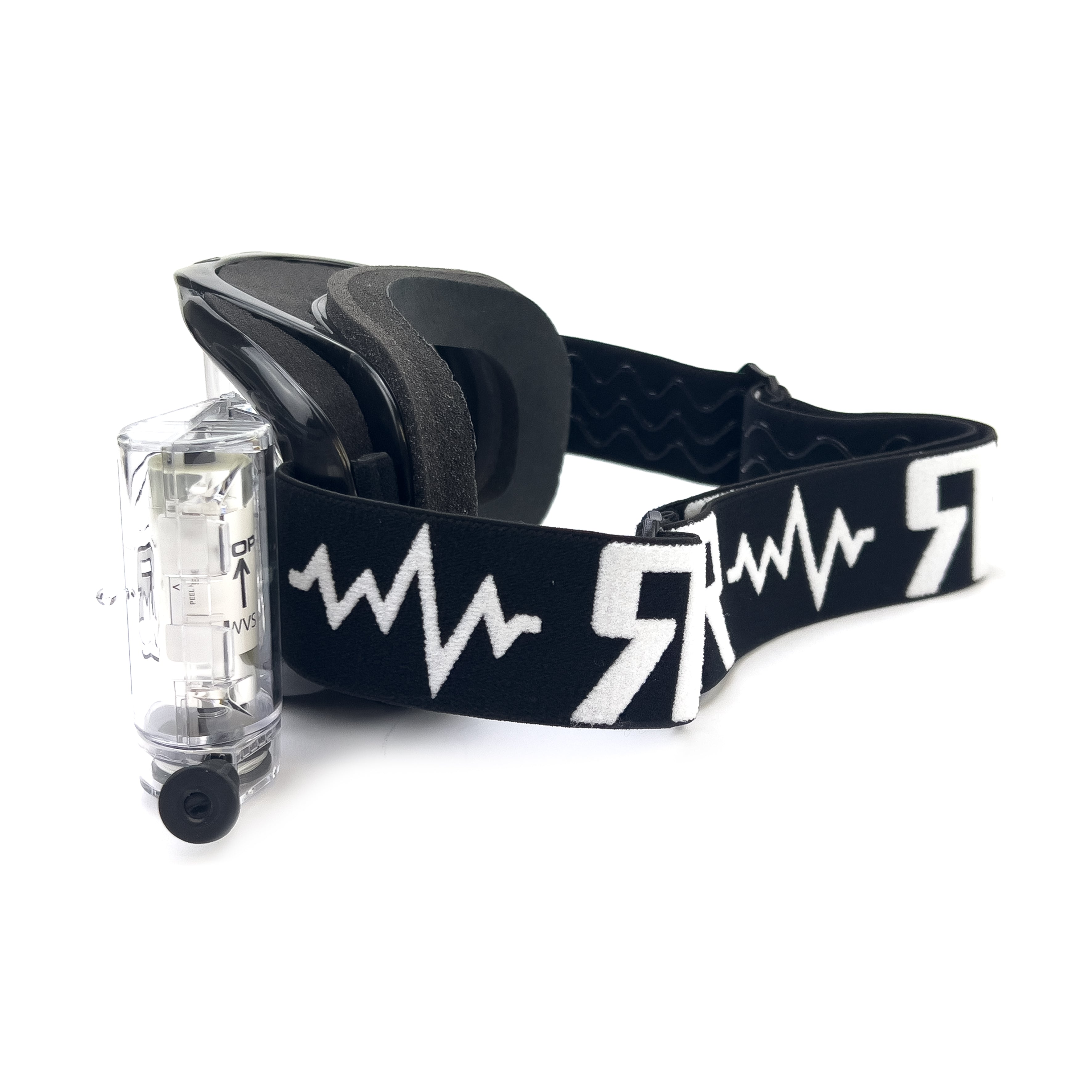 RNR COLOSSUS BLACK WVS 48mm, BLACK GOGGLE, WIDE VISION SYSTEM, GXC23, ROLL & TEAR OFF