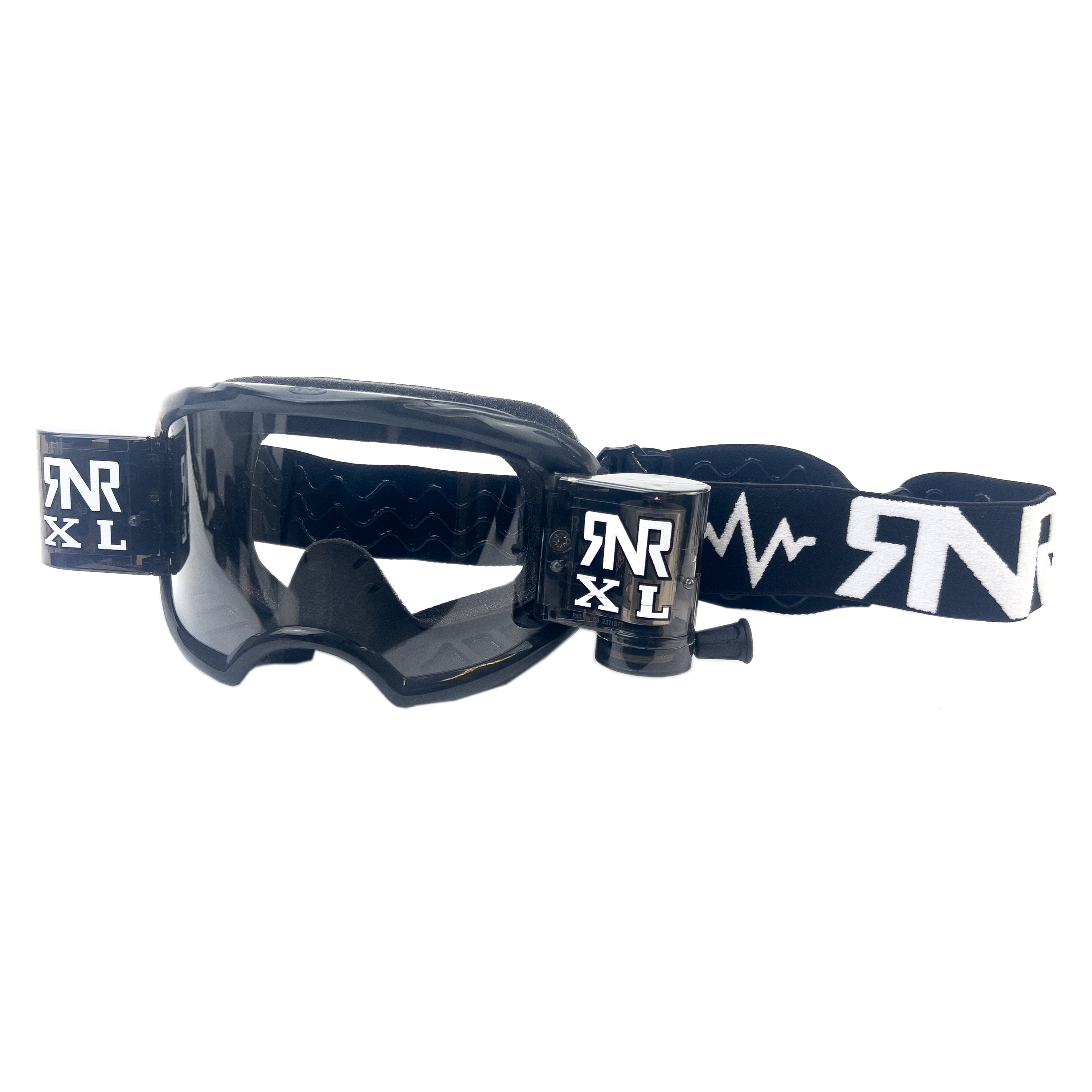 RNR COLOSSUS BLACK XL ROLL & TEAR OFF, BLACK GOGGLE, 36MM ROLL OFF, GX23XL, ROLL & TEAR OFF