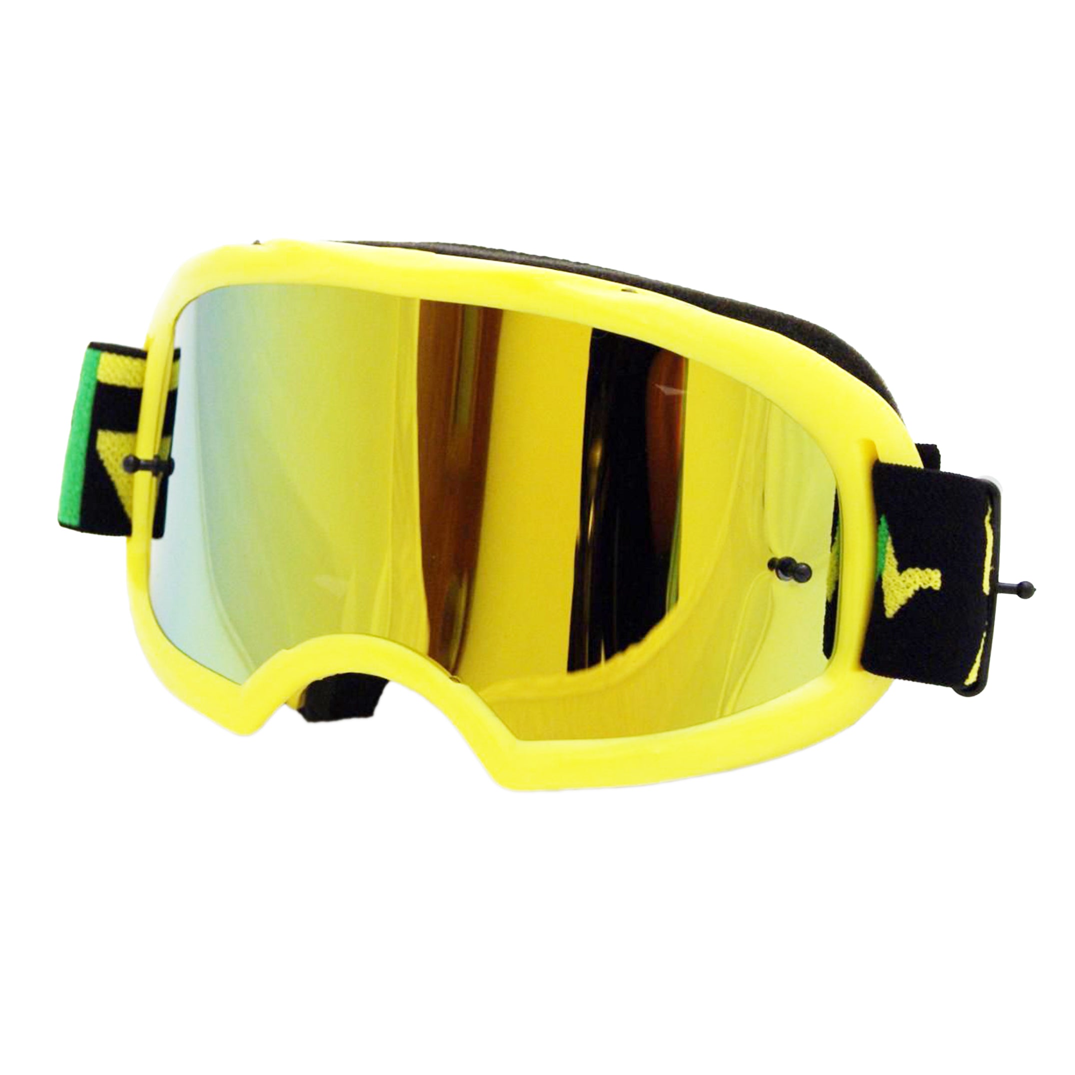 RNR COLOSSUS YELLOW MIRRORED LENS, YELLOW GOGGLE, GX48M, MIRRORED LENS