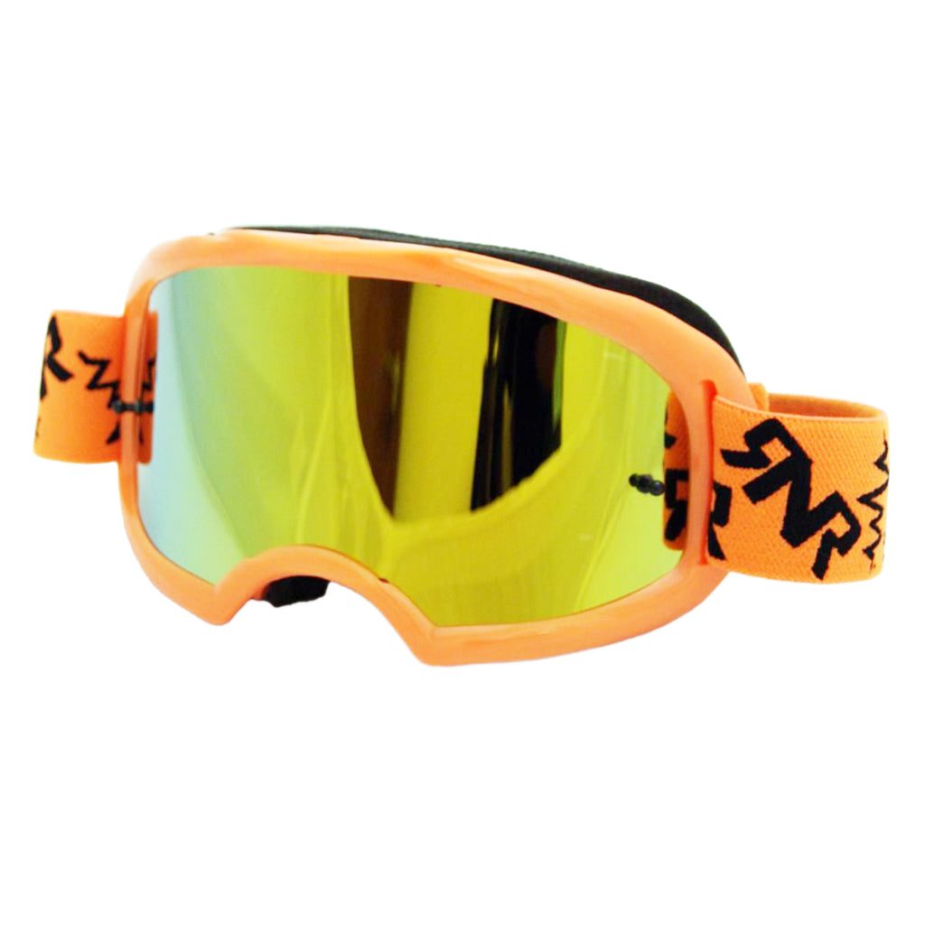 RNR COLOSSUS NEON ORANGE MIRRORED LENS, NEON ORANGE GOGGLE, GX66M, MIRRORED LENS