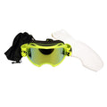 RNR COLOSSUS NEON YELLOW MIRRORED LENS, NEON YELLOW GOGGLE, GX68M, MIRRORED LENS