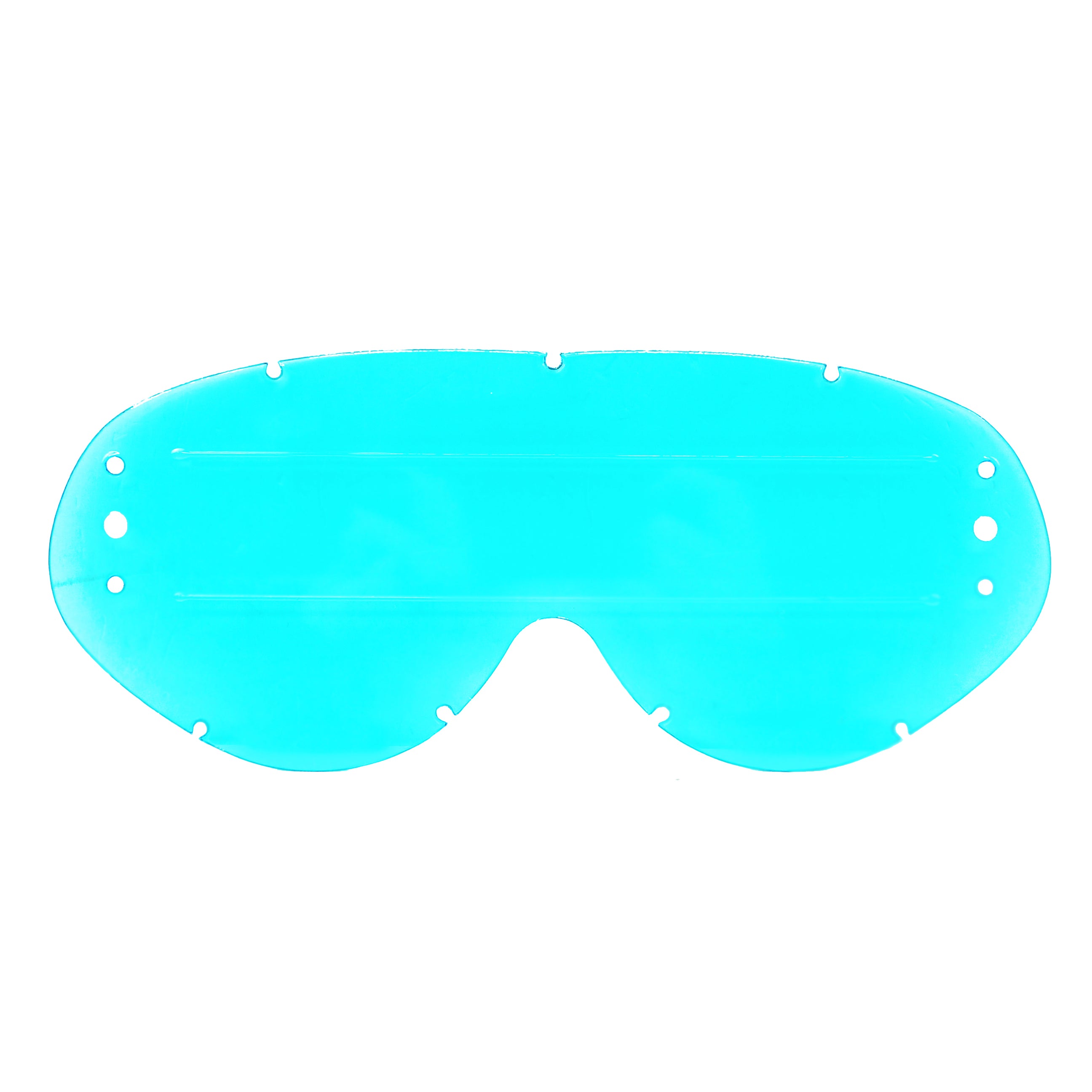 HYBRID ROLL OFF LENS BLUE RAISED STRIP, ANTI FOG, ANTI SCRATCH, LBR201R