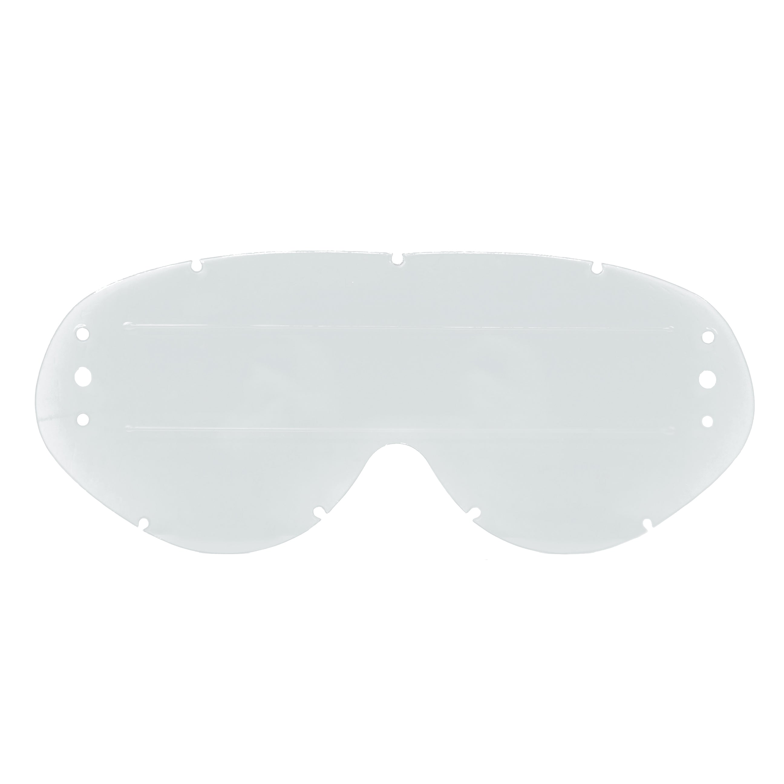 HYBRID ROLL OFF LENS CLEAR RAISED STRIP, ANTI FOG, ANTI SCRATCH, LCR201R