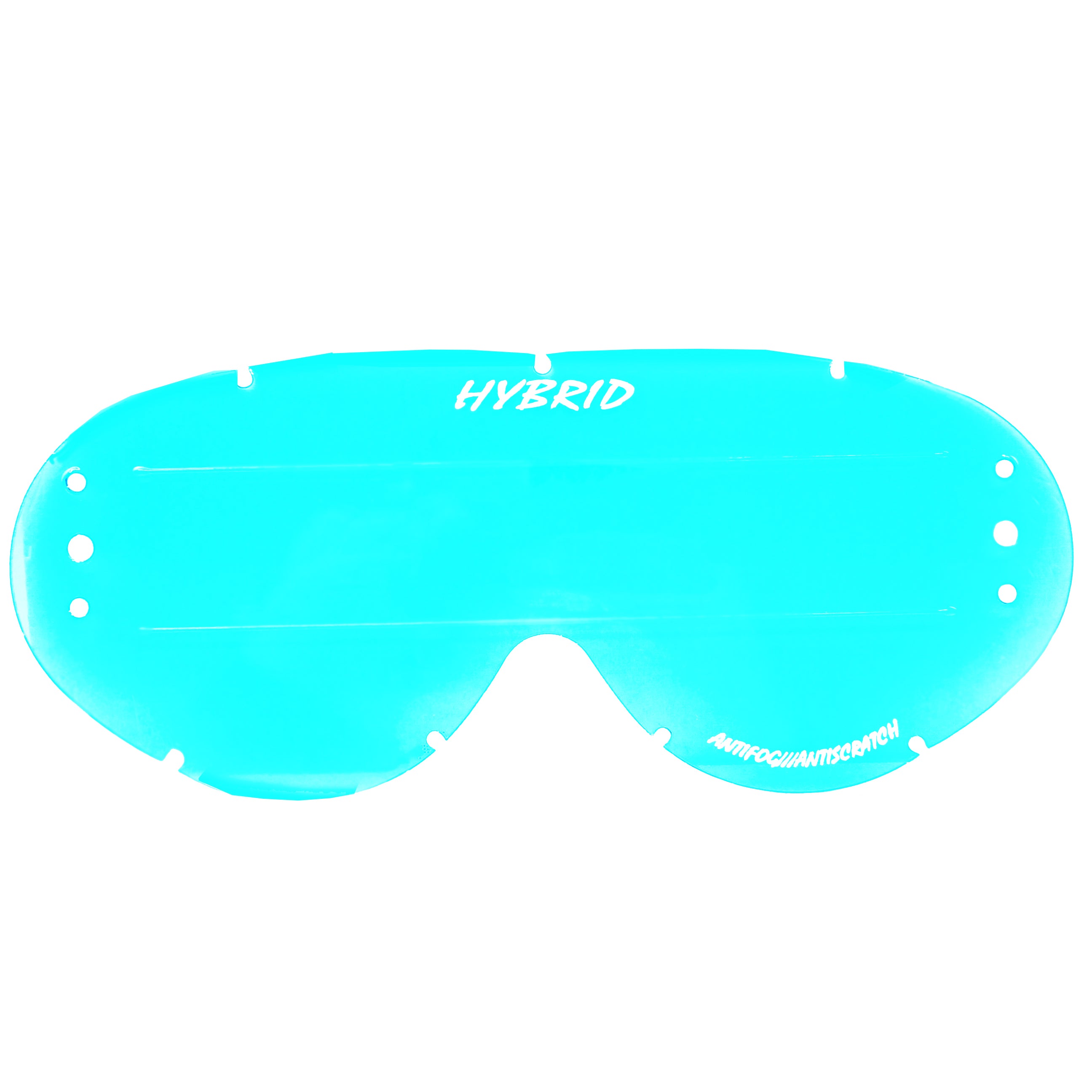 HYBRID XL ROLL OFF LENS BLUE RAISED STRIP, ANTI FOG, ANTI SCRATCH, LBR201RXL
