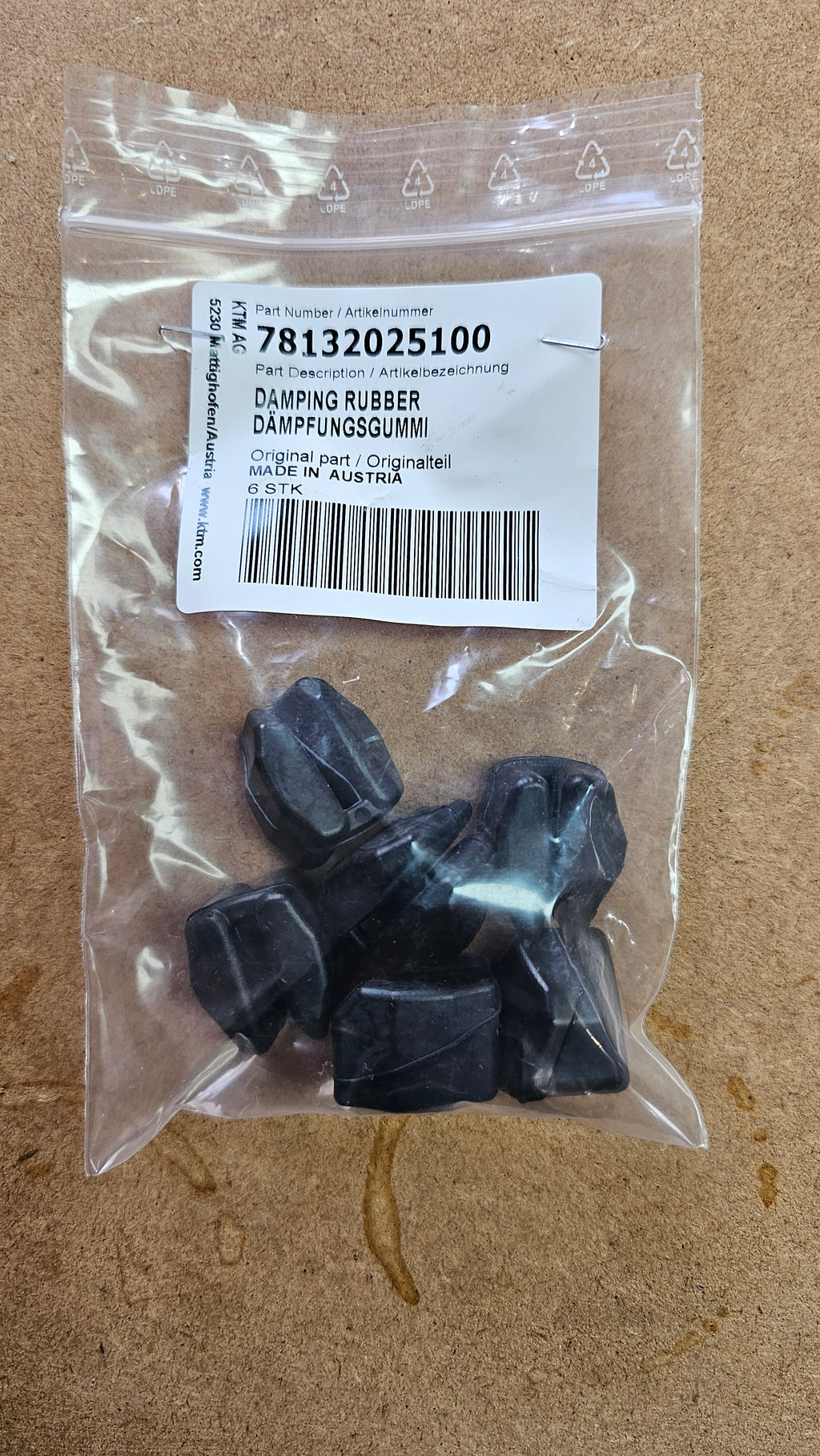 KTM 78132025100 DAMPING RUBBERS