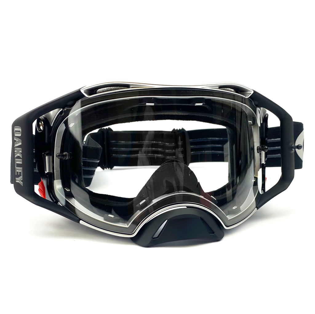 OAKLEY AIRBRAKE MX TUFF BLOCKS GUNMETAL, CLEAR LENS OA OO7046-B0, OA OO7046-B0