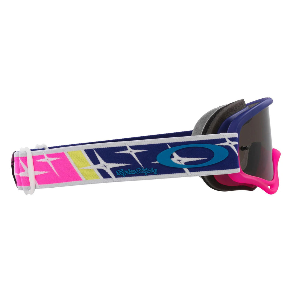 OAKLEY O-FRAME MX TROY LEE DESIGN SPEED STARS BLUE/PINK, DARK GREY LENS