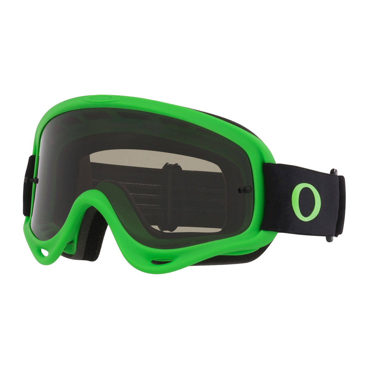 OAKLEY O FRAME MOTO GREEN MX GOGGLE OO7029-99 DARK GREY LENS SIZE M