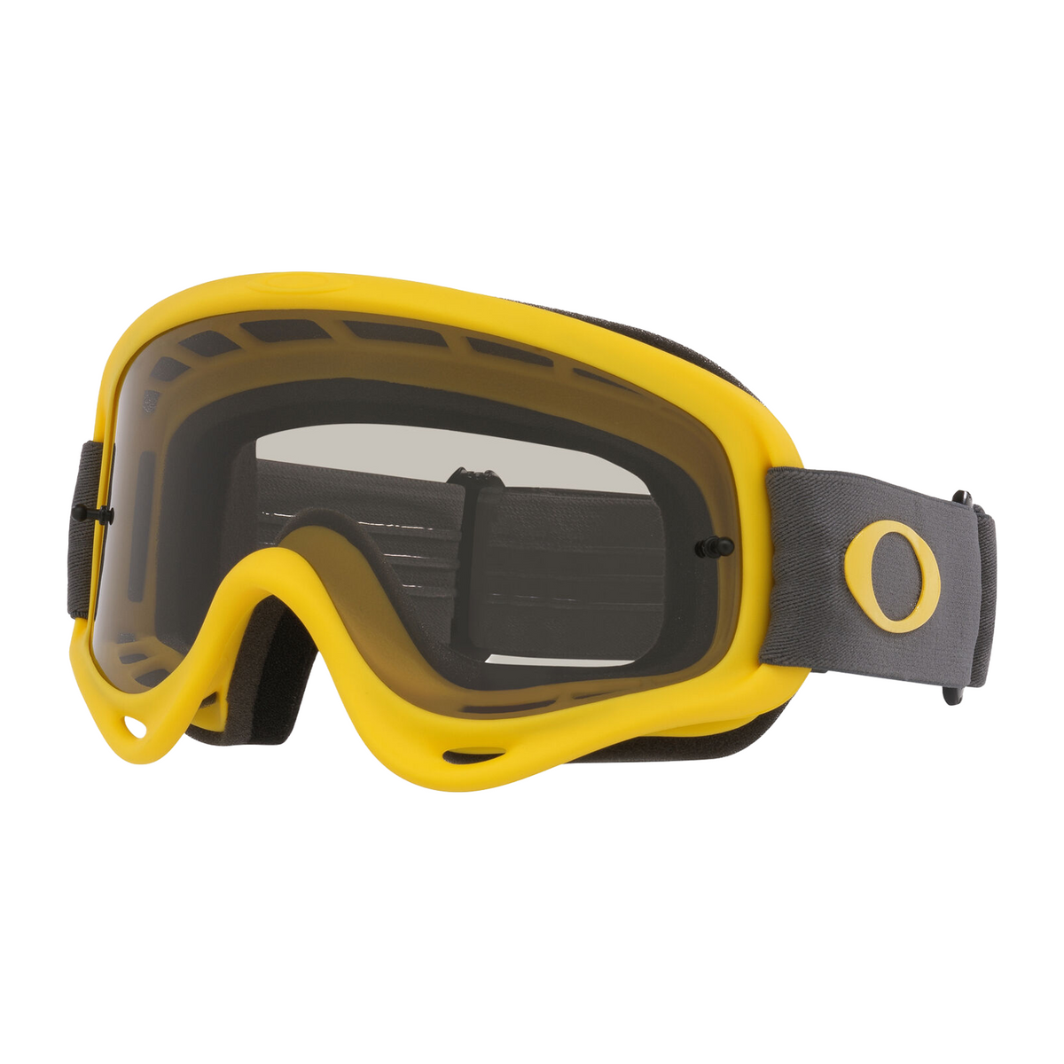 OAKLEY O FRAME MOTO YELLOW MX GOGGLE LIGHT GREY LENS OO7029-A0