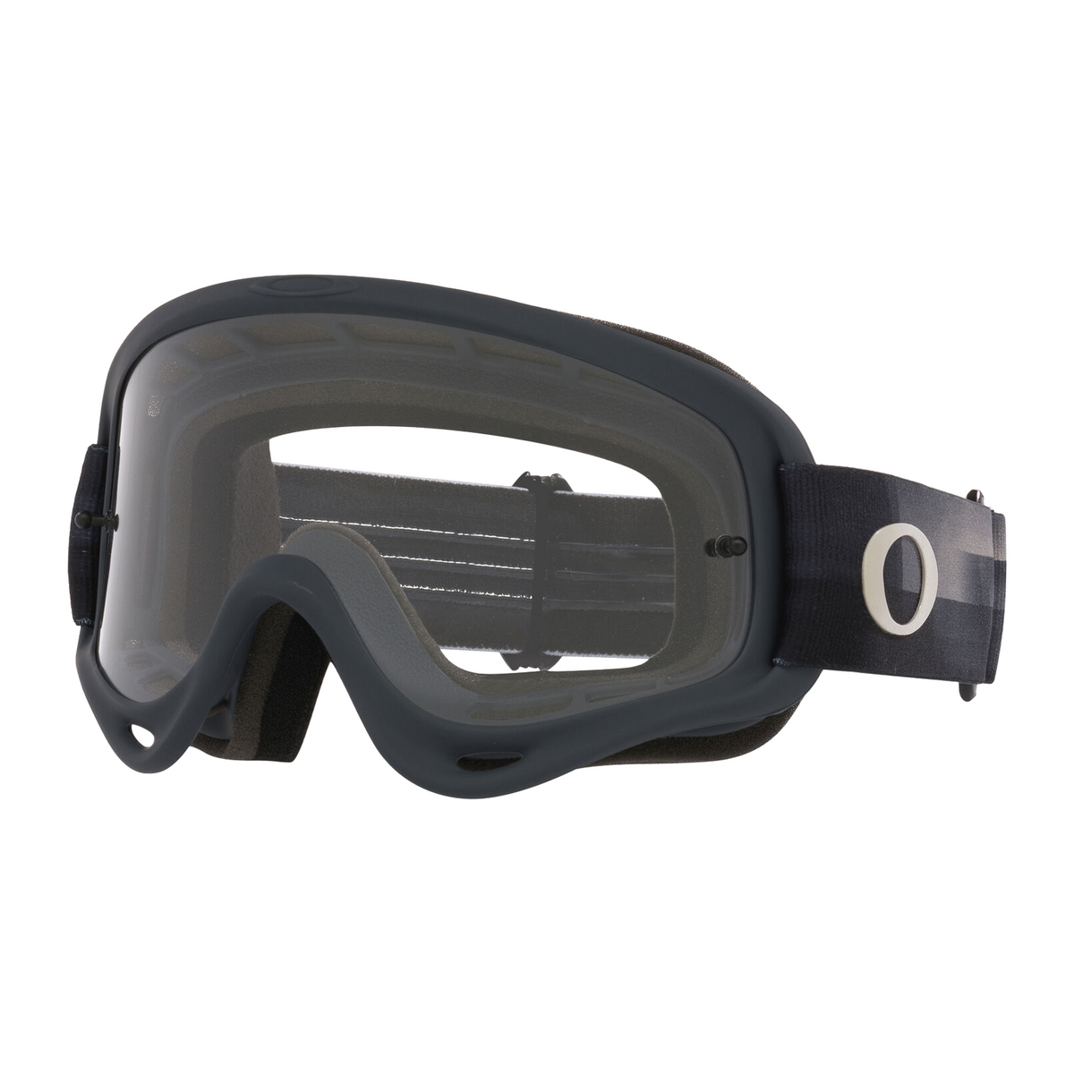 OAKLEY O FRAME SPEED BLUR CLEAR LENS GUNMETAL STRAP OO7029-A3 MX GOGGLE