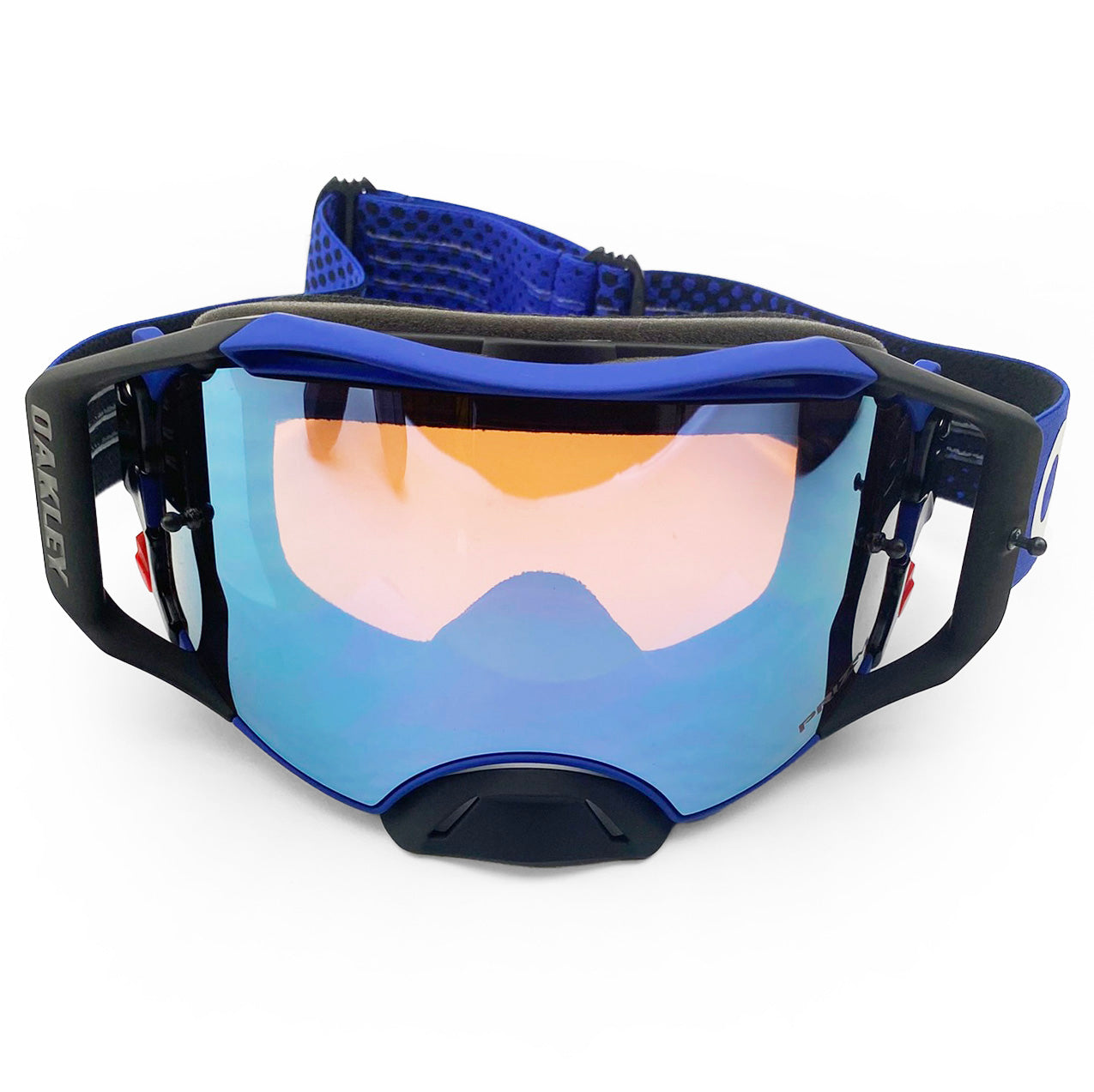 OAKLEY AIRBRAKE MX MOTO BLUE B1B BLUE/BLUE, PRIZM MX SAPPHIRE IRIDIUM LENS