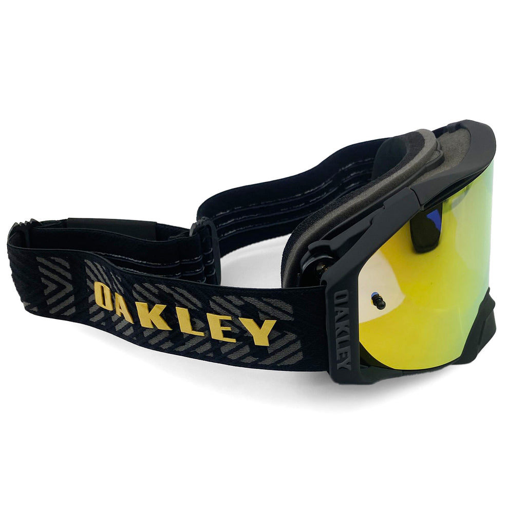OAKLEY AIRBRAKE MX HERLINGS SIGNATURE BLACK/GOLD, 24K IRIDIUM LENS