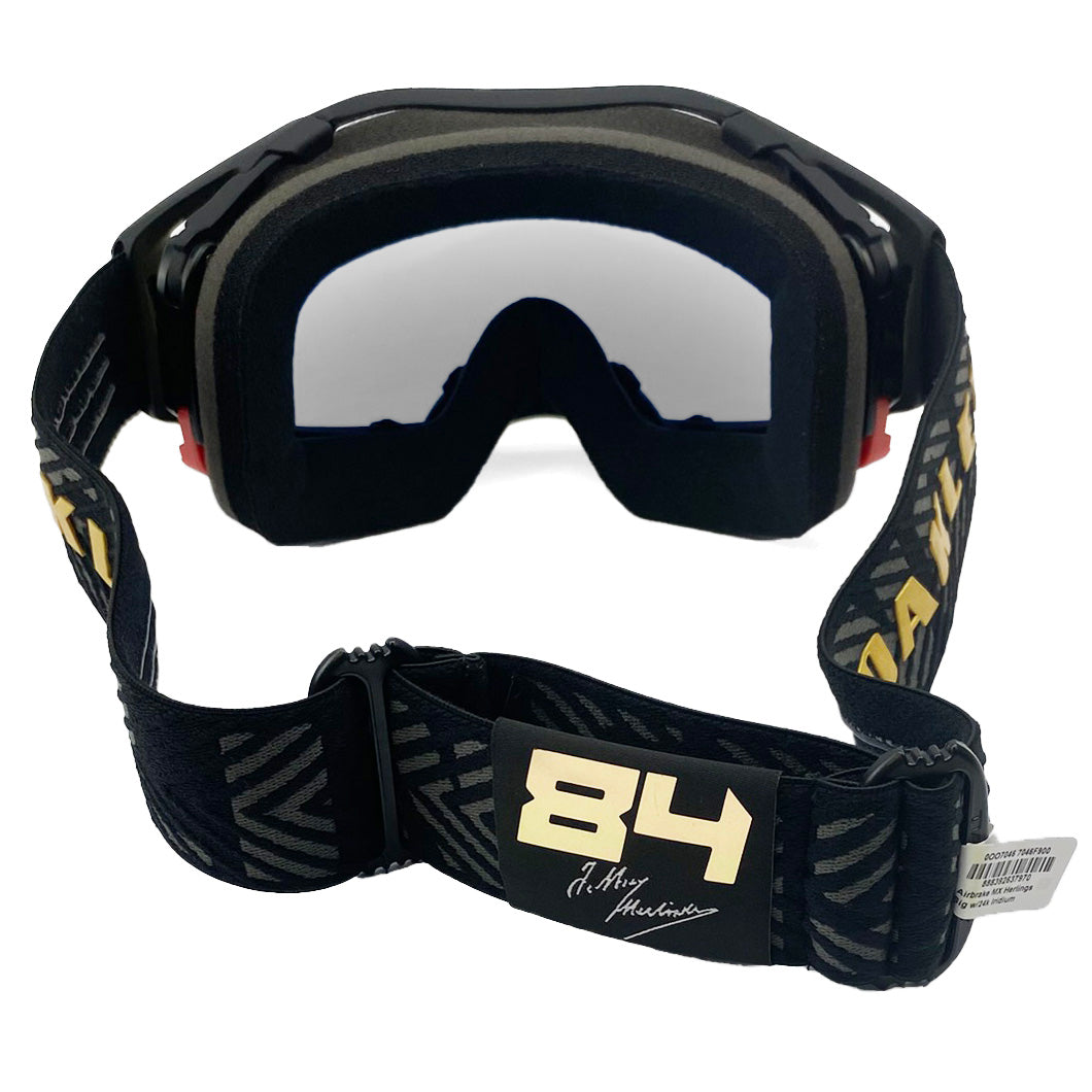 OAKLEY AIRBRAKE MX HERLINGS SIGNATURE BLACK/GOLD, 24K IRIDIUM LENS