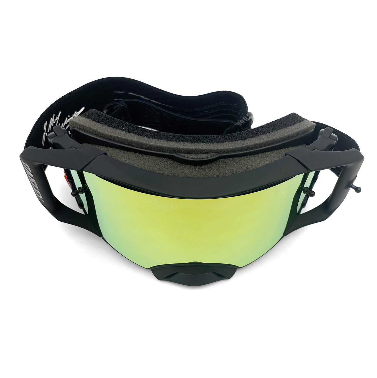 OAKLEY AIRBRAKE MX HERLINGS SIGNATURE BLACK/GOLD, 24K IRIDIUM LENS