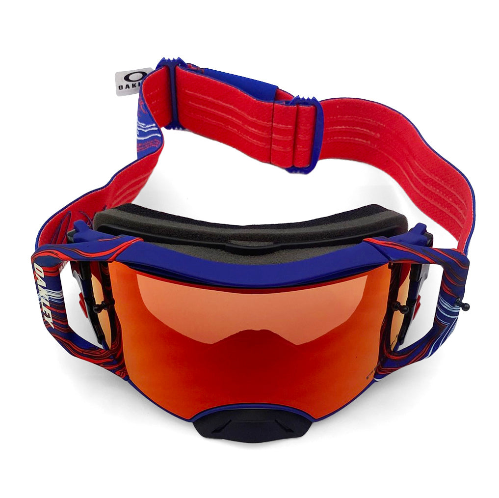 OAKLEY AIRBRAKE MX RENAUX SIGNATURE BLUE/RED, PRIZM MX TORCH IRIDIUM LENS