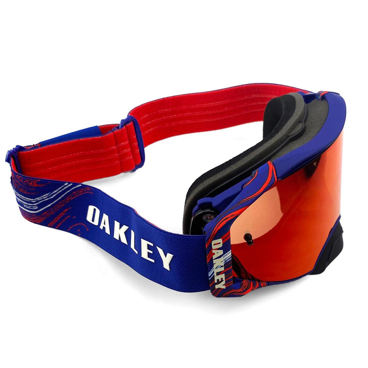 OAKLEY AIRBRAKE MX RENAUX SIGNATURE BLUE/RED, PRIZM MX TORCH IRIDIUM LENS