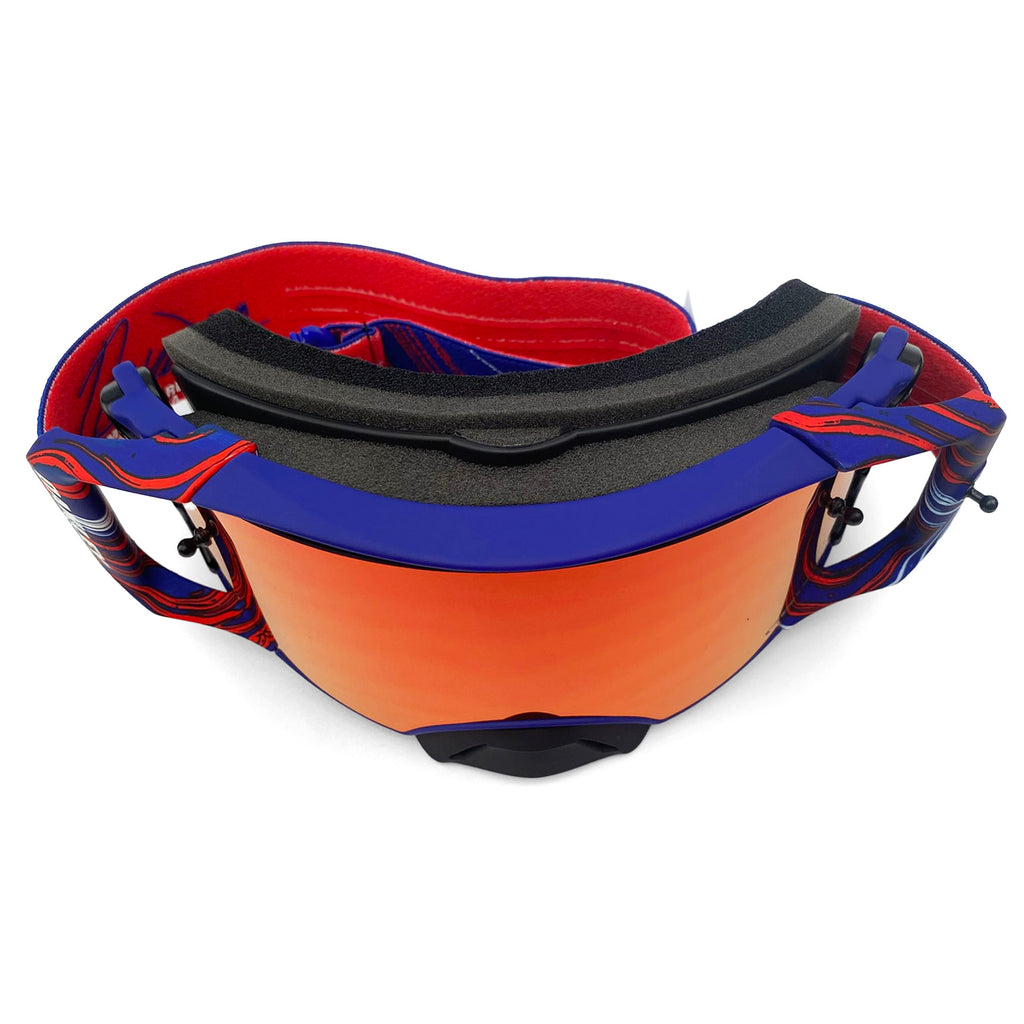 OAKLEY AIRBRAKE MX RENAUX SIGNATURE BLUE/RED, PRIZM MX TORCH IRIDIUM LENS